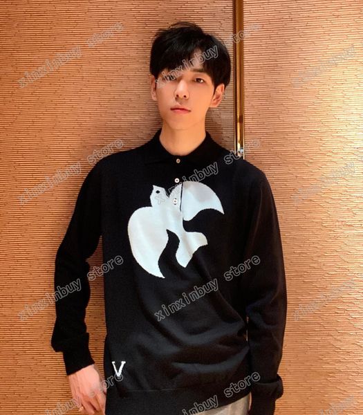 xinxinbuy men designer tee t shirt jacquard small peace dove knitting long sleeve cotton women green black white red xs-l, Black;brown
xinxinbuy men designer tee t shirt jacquard small peace dove knitting long sleeve cotton women green black white red xs-l, Black;brown