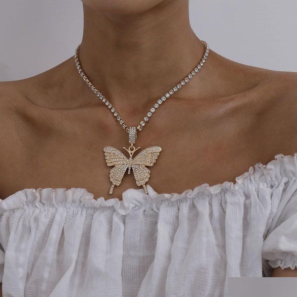 pendant necklaces butterfly necklaces tennis chain choker crystal bling pendant necklace for women fashion jewelry drop delivery pend dh4kc, Silver
pendant necklaces butterfly necklaces tennis chain choker crystal bling pendant necklace for women fashion jewelry drop delivery pend dh4kc, Silver