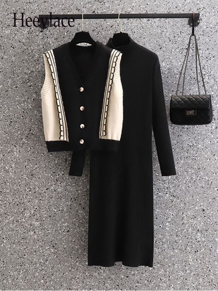 two piece dress winter warm knitted dresses pieces sets office ladies elegant knitting vest and turtleneck sweater for women 221122, White
two piece dress winter warm knitted dresses pieces sets office ladies elegant knitting vest and turtleneck sweater for women 221122, White