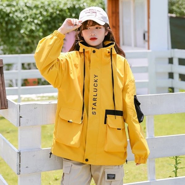 women's jackets women spring autumn trench coats korean loose bf retro clothing hooded all-match outerwear 221122, Black;brown
women's jackets women spring autumn trench coats korean loose bf retro clothing hooded all-match outerwear 221122, Black;brown