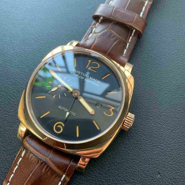 superclone vs gmt 47mm black dial men's seagull automatic movement watch 316l pvd steel case leather strap luminous waterproof mechanic, Slivery;brown
superclone vs gmt 47mm black dial men's seagull automatic movement watch 316l pvd steel case leather strap luminous waterproof mechanic, Slivery;brown