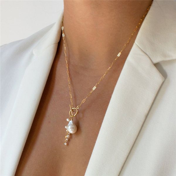 chokers real 14k gold filled necklace natural baroque pearl choker handmade pendants collier femme kolye boho collares 221121, Golden;silver
chokers real 14k gold filled necklace natural baroque pearl choker handmade pendants collier femme kolye boho collares 221121, Golden;silver