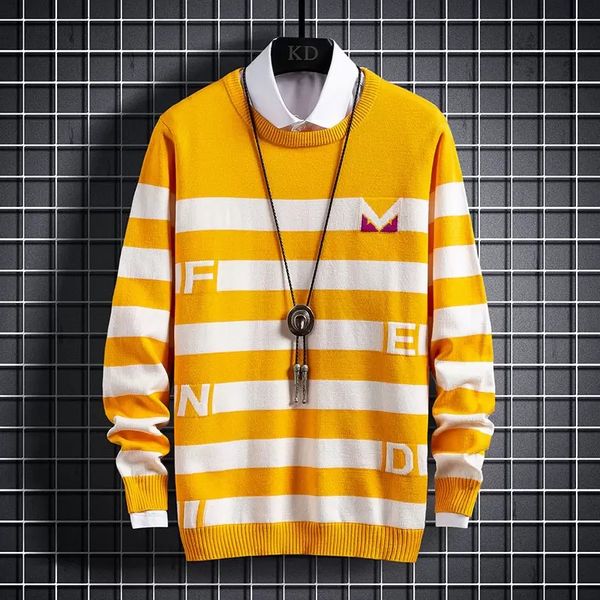 men's sweaters fall/winter long-sleeved color-blocking knit sweater korean fashion round neck pullover, White;black
men's sweaters fall/winter long-sleeved color-blocking knit sweater korean fashion round neck pullover, White;black