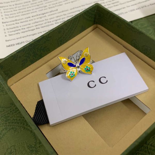 2023 designer new jewelry butterfly gutta percha enamel personality trend hand jewelry ring female, Silver
2023 designer new jewelry butterfly gutta percha enamel personality trend hand jewelry ring female, Silver