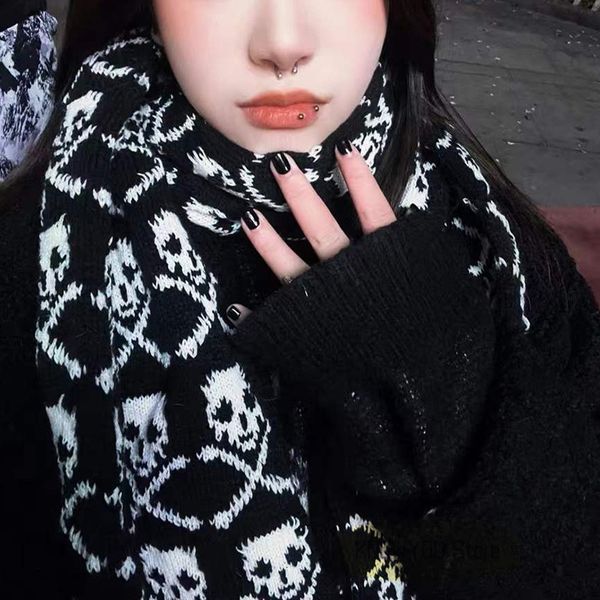 scarves dragon skull knitted scarf harajuku shawl y2k pashmina acrylic echarpe skeleton chals fringe wrap warm muffler 221121, Blue;gray
scarves dragon skull knitted scarf harajuku shawl y2k pashmina acrylic echarpe skeleton chals fringe wrap warm muffler 221121, Blue;gray