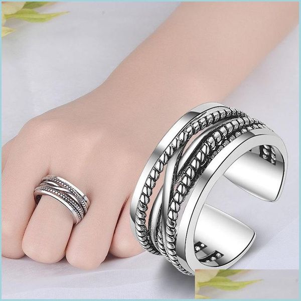 band rings ancient sier braid mti layer ring band open adjustable crossover wide rings chunky stackable men women girls fashion jewe dhana, Silver
band rings ancient sier braid mti layer ring band open adjustable crossover wide rings chunky stackable men women girls fashion jewe dhana, Silver