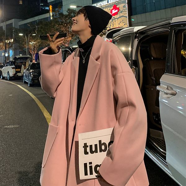 men's wool blends men's fashion single breasted woolen overcoat long sleeve autumn winter korean trend long coat s105 221122, Black
men's wool blends men's fashion single breasted woolen overcoat long sleeve autumn winter korean trend long coat s105 221122, Black