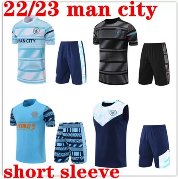 22 23 tracksuit haaland de bruyne mans cities grealish soccer jerseys mahrez foden 2022 2023 football uniforms short sleeve training suit sp, Black
22 23 tracksuit haaland de bruyne mans cities grealish soccer jerseys mahrez foden 2022 2023 football uniforms short sleeve training suit sp, Black