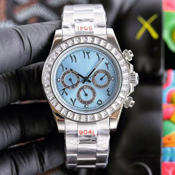 classic mens wristwatches 40mm automatic mechanical watch diamond dial sapphire mirror life waterproof design folding strap gift watches, Slivery;brown
classic mens wristwatches 40mm automatic mechanical watch diamond dial sapphire mirror life waterproof design folding strap gift watches, Slivery;brown