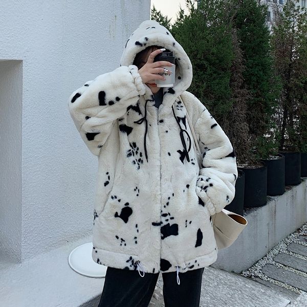 women's fur faux fur highquality winter hooded faux fur coat casual plush jacket plus size loose parker women's warm cow print coa, Black
women's fur faux fur highquality winter hooded faux fur coat casual plush jacket plus size loose parker women's warm cow print coa, Black