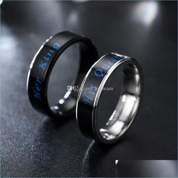 band rings temperature mood her king his queen ring band stainless steel couple engagement wedding rings fashion jewelry gift drop de dhwvs, Silver
band rings temperature mood her king his queen ring band stainless steel couple engagement wedding rings fashion jewelry gift drop de dhwvs, Silver