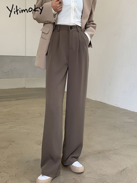 women's pants capris yitimoky spring casual suit elegant office ladies work wide leg straight bottoms sweatpants baggy korean 221122, Black;white
women's pants capris yitimoky spring casual suit elegant office ladies work wide leg straight bottoms sweatpants baggy korean 221122, Black;white
