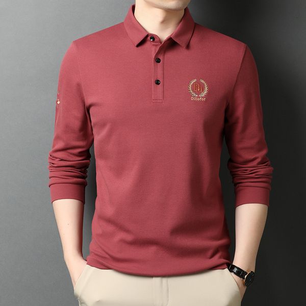 men's polos high end fashion brand designer plain embroidery casual long sleeve polo shirts men turn down collar men clothes 221122, White;black
men's polos high end fashion brand designer plain embroidery casual long sleeve polo shirts men turn down collar men clothes 221122, White;black