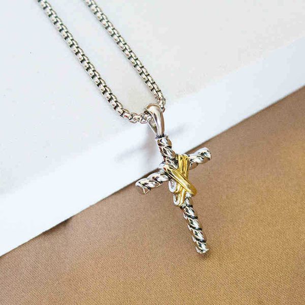 fashion designer chaumet dy cross double x necklaces thread pendant classic necklace button, Silver
fashion designer chaumet dy cross double x necklaces thread pendant classic necklace button, Silver