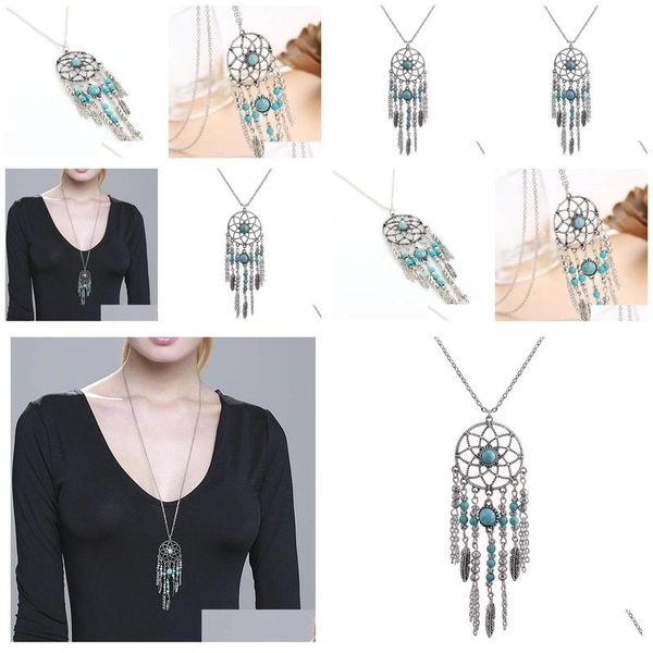 pendant necklaces dreamcatcher necklaces dream catcher turquoise pendant long chain necklace bohemia jewelry drop delivery pendants dh4da, Silver
pendant necklaces dreamcatcher necklaces dream catcher turquoise pendant long chain necklace bohemia jewelry drop delivery pendants dh4da, Silver