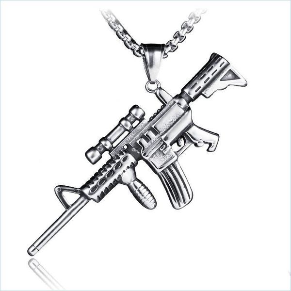 pendant necklaces stainless steel hine gun necklace ancient sier pendant chains hip hop necklaces fashion jewelry for women men gift dho1e, Silver
pendant necklaces stainless steel hine gun necklace ancient sier pendant chains hip hop necklaces fashion jewelry for women men gift dho1e, Silver