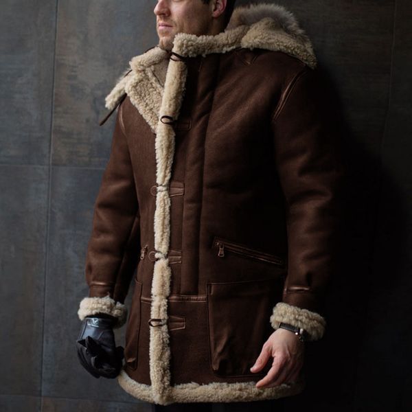 men's jackets outdoor outerwear mens winter warm thick wool jackets vintage solid color long sleeve buttoned faux fur coats for men str, Black;brown
men's jackets outdoor outerwear mens winter warm thick wool jackets vintage solid color long sleeve buttoned faux fur coats for men str, Black;brown