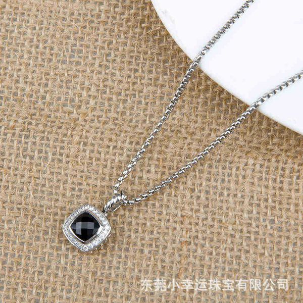 

chain onyx dy men women necklace designer popular black pendants hop petite vintage hip necklaces charm crystal jewelry, Silver