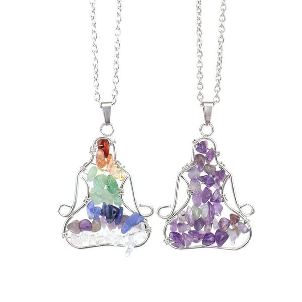 creative handmade irregular nature stone yoga buddha necklaces women meditation balance healing 7 chakra necklace for women, Silver
creative handmade irregular nature stone yoga buddha necklaces women meditation balance healing 7 chakra necklace for women, Silver