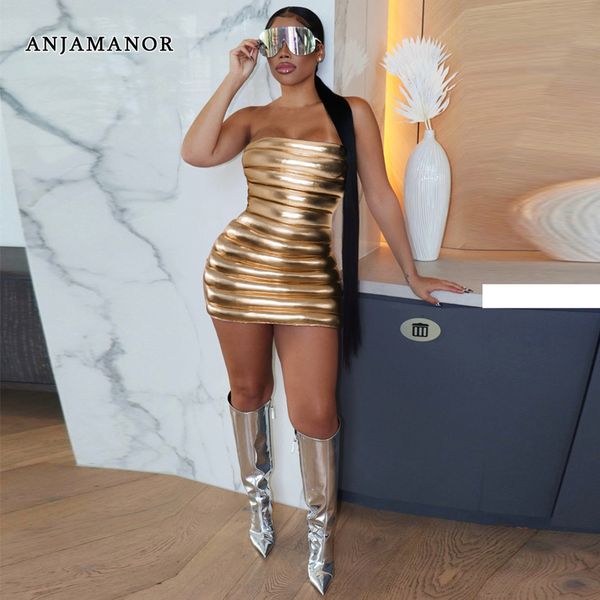 casual dresses anjamanor tube backless bodycon for women clubbing outfits metallic gold silver strapless mini dress d48 dc36 221121, Black;gray
casual dresses anjamanor tube backless bodycon for women clubbing outfits metallic gold silver strapless mini dress d48 dc36 221121, Black;gray