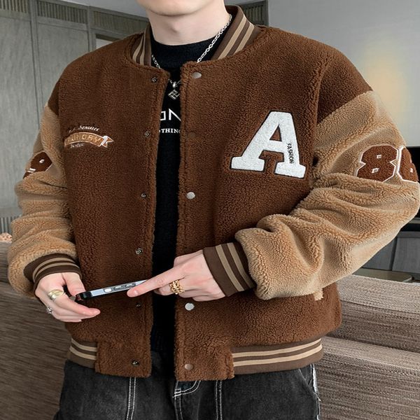 men's down parkas winter thicken fleece men parkas warm bomber jacket streetwear fashion letter embroidery thermal baseball coat, Black
men's down parkas winter thicken fleece men parkas warm bomber jacket streetwear fashion letter embroidery thermal baseball coat, Black