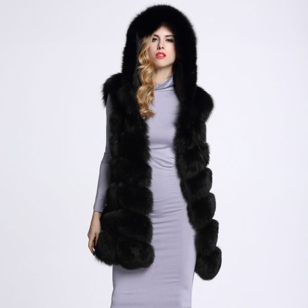 women's fur faux hjqjljls winter women long elegant vest hooded female thick warm fluffy sleeveless artificial coat jacket 221122, Black
women's fur faux hjqjljls winter women long elegant vest hooded female thick warm fluffy sleeveless artificial coat jacket 221122, Black