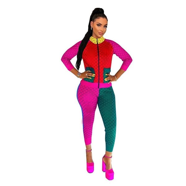 designer brand women tracksuits jogging suit panelled 2 piece set print jacket pants long sleeve lady outfits stand collar pocket sweatsuits, Gray
designer brand women tracksuits jogging suit panelled 2 piece set print jacket pants long sleeve lady outfits stand collar pocket sweatsuits, Gray