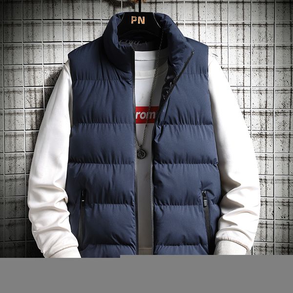 men's vests tfetters brand oversized autumn winter thick casual solid color sleeveless stand collar outwear clothes 221122, Black;white
men's vests tfetters brand oversized autumn winter thick casual solid color sleeveless stand collar outwear clothes 221122, Black;white