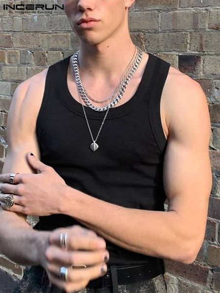men' tank men' solid color allmatch simple vests fashion casual streetwear style male sleeveless waistcoat s5xl incerun tank 2, White;black
men' tank men' solid color allmatch simple vests fashion casual streetwear style male sleeveless waistcoat s5xl incerun tank 2, White;black