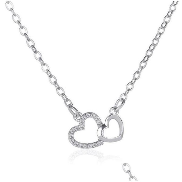 pendant necklaces double heart pendant necklace white diamond love necklaces for women fashion jewelry gift drop delivery pendants dhqda, Silver
pendant necklaces double heart pendant necklace white diamond love necklaces for women fashion jewelry gift drop delivery pendants dhqda, Silver