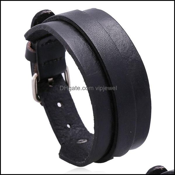 bangle simple belt leather bangle cuff wide button adjustable bracelet wristand for men women fashion jewelry drop delivery bracelets dhwcl, Black
bangle simple belt leather bangle cuff wide button adjustable bracelet wristand for men women fashion jewelry drop delivery bracelets dhwcl, Black