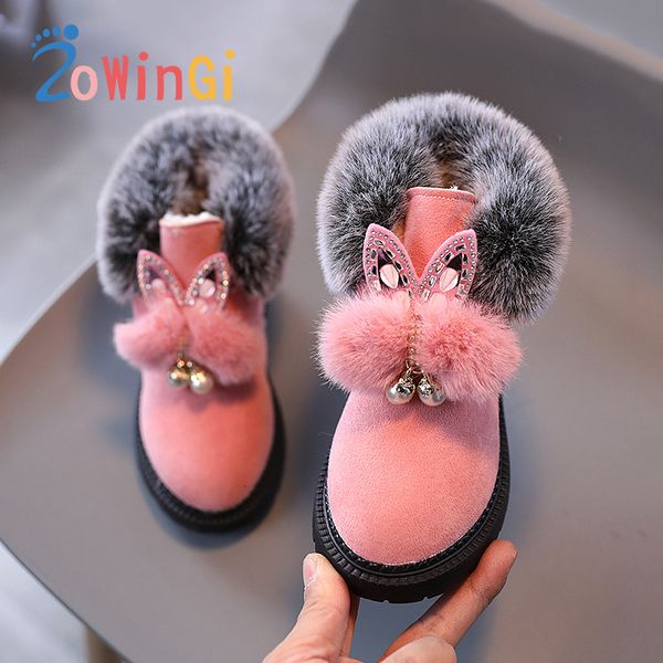 boots size 21 -30 winter warm snow for children casual shoes girls ankle baby toddler kids short 221122, Black;grey