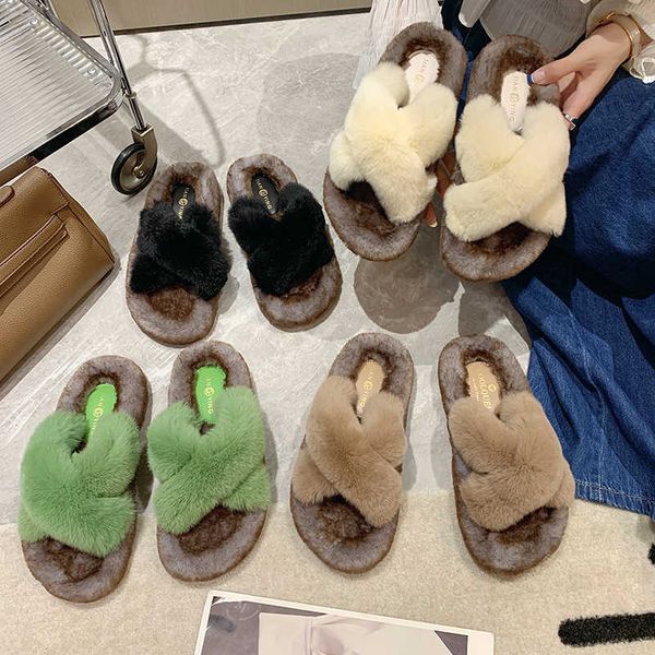 slippers thick soled cross wool slippers for women wear 2022 new autumn and winter rabbit hair sloth cotton slippers for women, Black
slippers thick soled cross wool slippers for women wear 2022 new autumn and winter rabbit hair sloth cotton slippers for women, Black