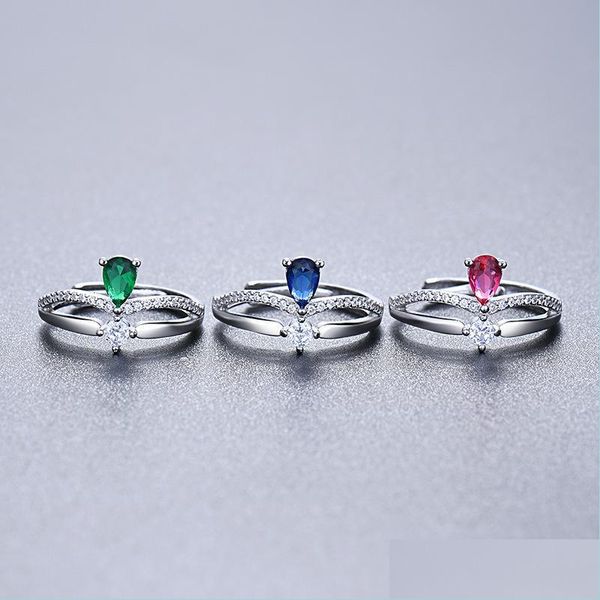 cluster rings water drop diamond crown ring sier adjustable engagement wedding rings for women fashion jewelry gift delivery dhulb, Golden;silver
cluster rings water drop diamond crown ring sier adjustable engagement wedding rings for women fashion jewelry gift delivery dhulb, Golden;silver