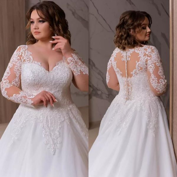 plus size bohemian a-line wedding dresses v neck appliqued long sleeves lace country bridal gown ruffle sweep train abiti da sposa, White
plus size bohemian a-line wedding dresses v neck appliqued long sleeves lace country bridal gown ruffle sweep train abiti da sposa, White