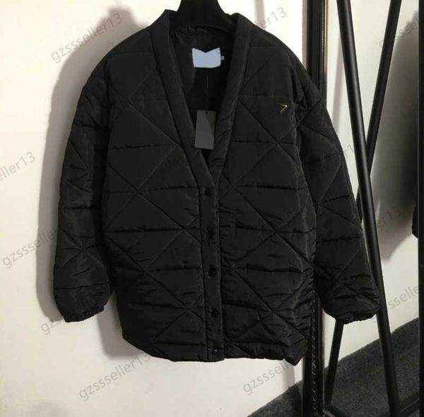 puffer coat womens brand down parkas triangular label ringer positioning hoodless winter coats v-neck long sleeve buttons open quilted jacke, Black
puffer coat womens brand down parkas triangular label ringer positioning hoodless winter coats v-neck long sleeve buttons open quilted jacke, Black