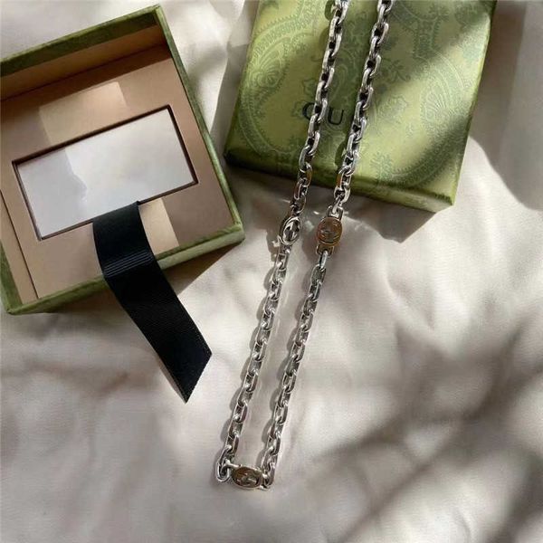 2023 designer new jewelry double interlocking necklace wo hip hop ins couple's same 3g letter and women's heavy industry sweater c, Silver
2023 designer new jewelry double interlocking necklace wo hip hop ins couple's same 3g letter and women's heavy industry sweater c, Silver
