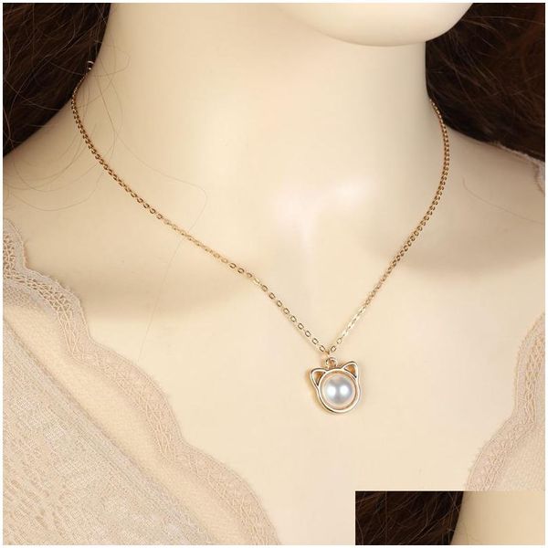 pendant necklaces love heart cat ear pearl pendant necklace with card animal necklaces for women girls fashion jewelry drop delivery dhy3t, Silver
pendant necklaces love heart cat ear pearl pendant necklace with card animal necklaces for women girls fashion jewelry drop delivery dhy3t, Silver
