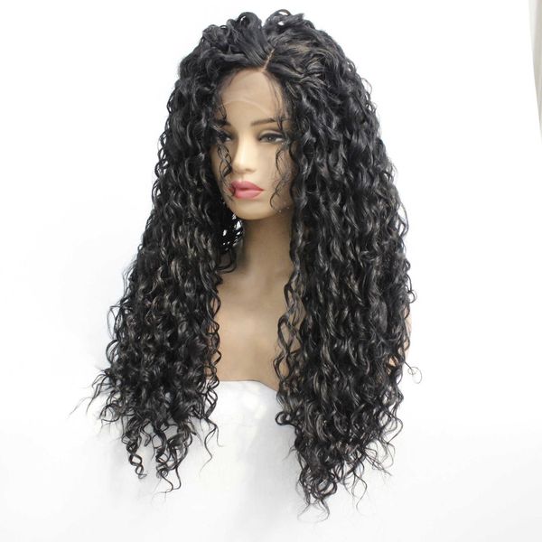 synthetic wigs natural black small curly long hair women's chemical fiber front lace half hand hook wig head cover 221122
synthetic wigs natural black small curly long hair women's chemical fiber front lace half hand hook wig head cover 221122
