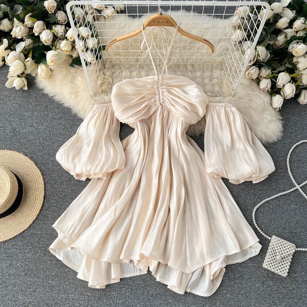 casual dresses french style sweet strapless summer high waist slim fairy beach off shoulder for women 221121, Black;gray
casual dresses french style sweet strapless summer high waist slim fairy beach off shoulder for women 221121, Black;gray