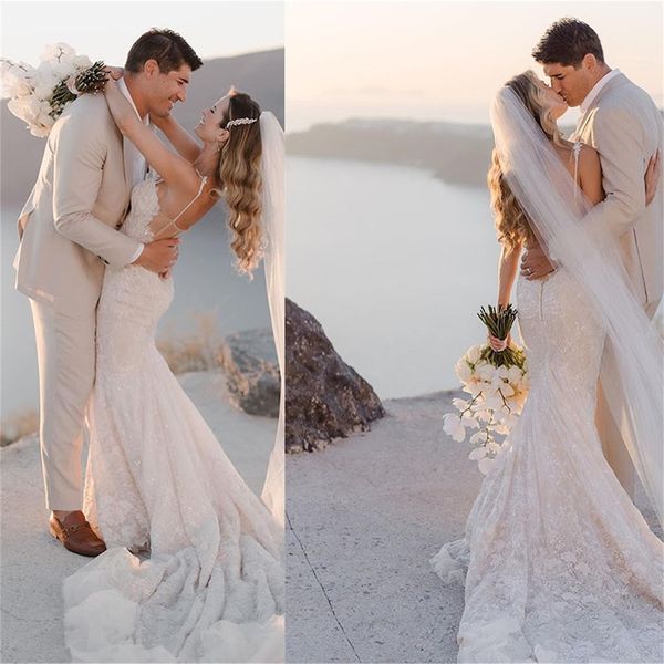 elegant lace wedding dress sparkly sequins spaghetti straps bridal gowns sweep train romantic dress robe de mariee, White
elegant lace wedding dress sparkly sequins spaghetti straps bridal gowns sweep train romantic dress robe de mariee, White