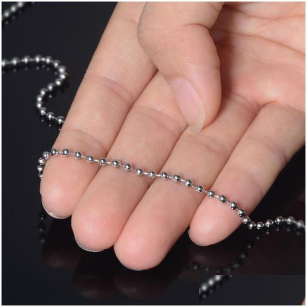 chains 2.4mm stainless steel beaded ball chains necklace sier plated bead chain necklaces jewelry gift drop delivery pendants dhmvm, Silver
chains 2.4mm stainless steel beaded ball chains necklace sier plated bead chain necklaces jewelry gift drop delivery pendants dhmvm, Silver