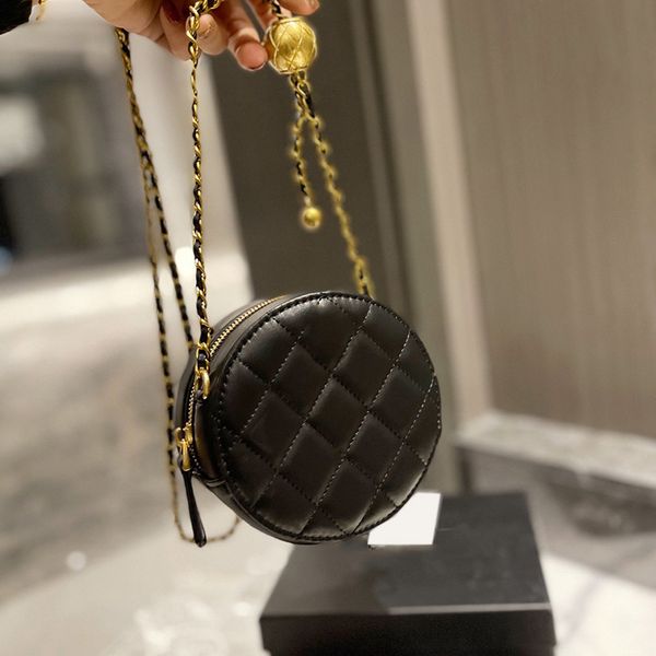 womens designer classic quilted round circle vanity bags black grey pink white solid color with gold crush ball crossbody shoulder cosmetic
womens designer classic quilted round circle vanity bags black grey pink white solid color with gold crush ball crossbody shoulder cosmetic