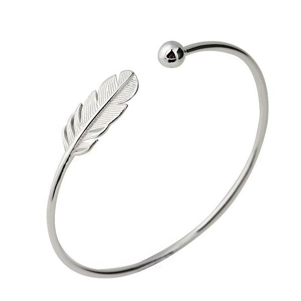 bangle 925 sterling sier bracelet feather charm bangles open adjustable cuff bangle plated bracelets fashion jewelry drop delivery dhwv8, Black
bangle 925 sterling sier bracelet feather charm bangles open adjustable cuff bangle plated bracelets fashion jewelry drop delivery dhwv8, Black