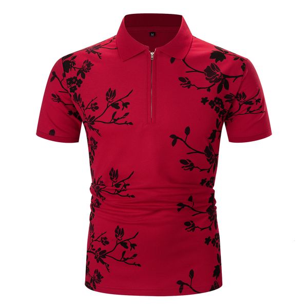 men's polos mens polo shirts fashion casual plum blossom printed zipper collar short sleeve polo shirt golf loose male summer 221122, White;black
men's polos mens polo shirts fashion casual plum blossom printed zipper collar short sleeve polo shirt golf loose male summer 221122, White;black