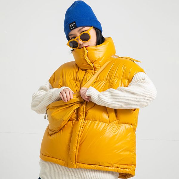 women's vests autumn winter white duck down coats glossy vest female warm short puffer jackets all-match waist bag ladies waistcoat, Black;white
women's vests autumn winter white duck down coats glossy vest female warm short puffer jackets all-match waist bag ladies waistcoat, Black;white