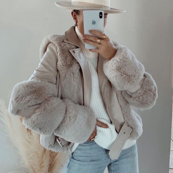 womens leather faux patchwork sheepskin coat women winter warm thick luxurious fur long sleeve jacket motorcycle 221122, Black
womens leather faux patchwork sheepskin coat women winter warm thick luxurious fur long sleeve jacket motorcycle 221122, Black