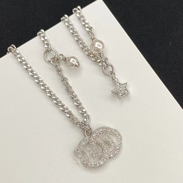 luxury brand designer letters pendant necklace bracelet bangle brass copper geometric tassels star chain women crystal rhinestone pearl earr, Silver
luxury brand designer letters pendant necklace bracelet bangle brass copper geometric tassels star chain women crystal rhinestone pearl earr, Silver