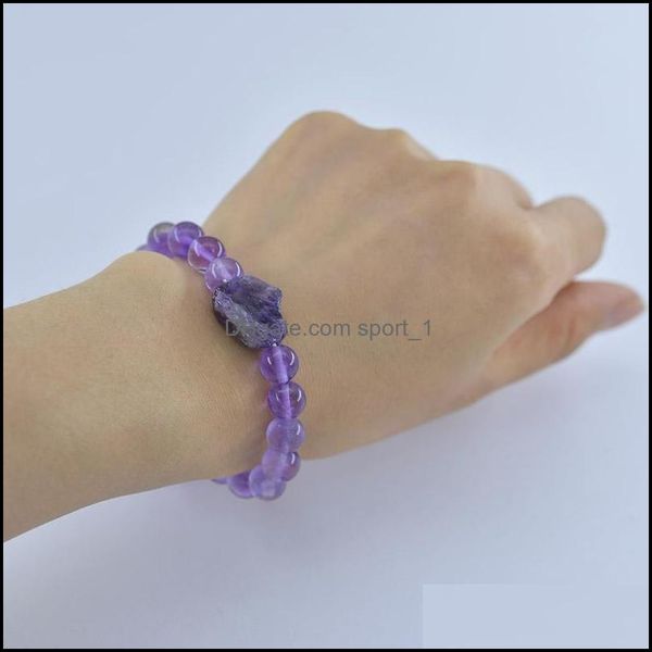 beaded 8mm natural stone irregar rough amethyst beads bracelet energy crystal bracelets buddhist fashion jewelry drop delivery dhmgy, Black
beaded 8mm natural stone irregar rough amethyst beads bracelet energy crystal bracelets buddhist fashion jewelry drop delivery dhmgy, Black