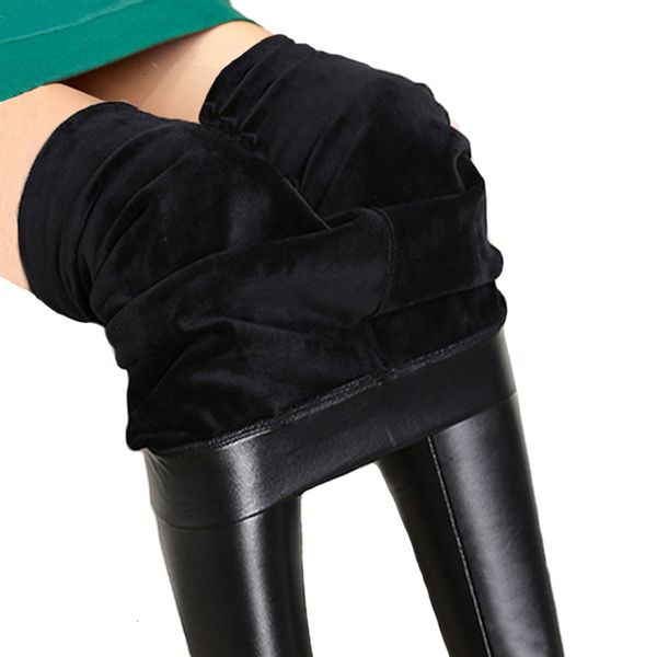 womens leggings thick winter women pants warm tights casual velvet femme pu high waist legging black leather 5xl 221122
womens leggings thick winter women pants warm tights casual velvet femme pu high waist legging black leather 5xl 221122